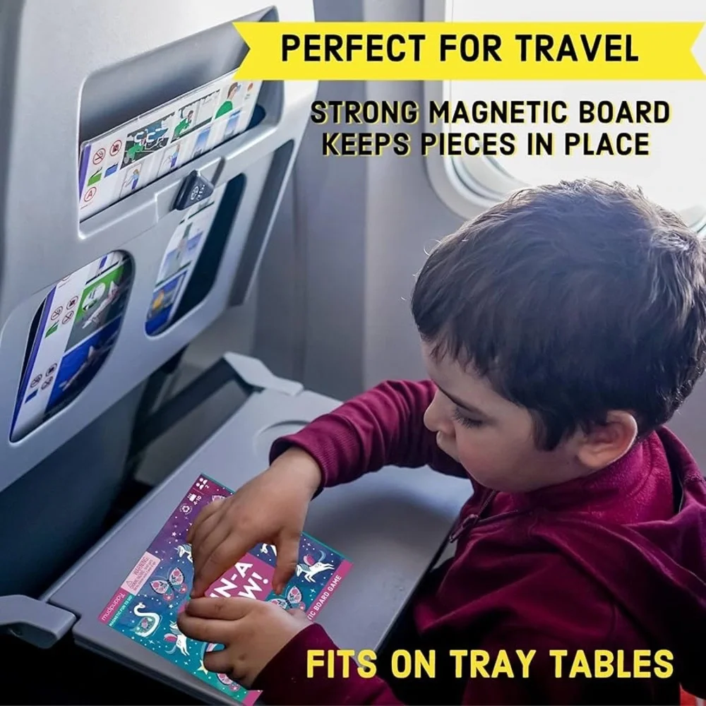 Unicorn Magic 4-in-a-Row Magnetic Board Game Perfect for travel Kids 5 To 10
